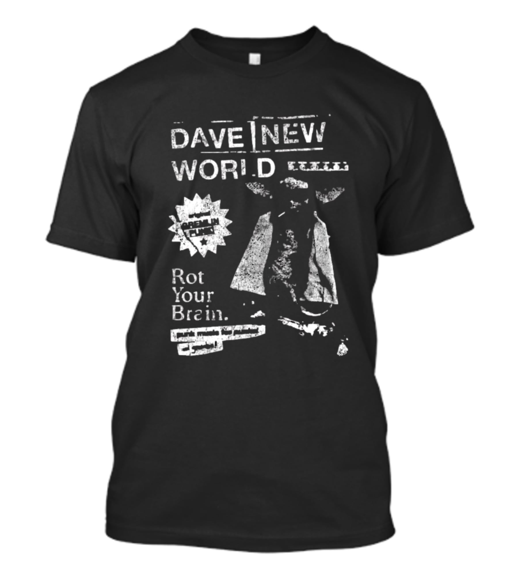 Dave New World Rot Your Brain Gremlin Punk Music Vintage T-Shirt