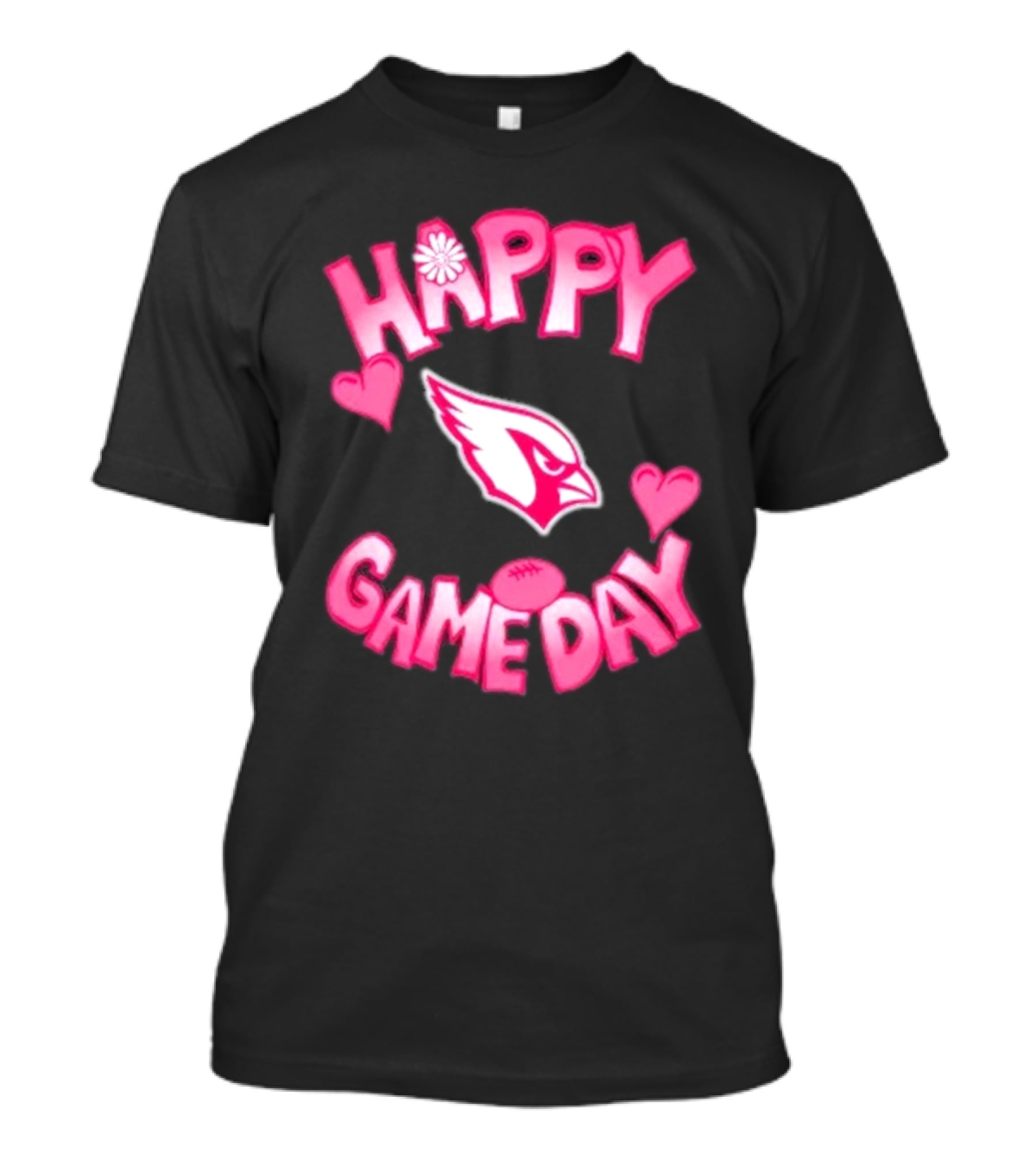 Valentine's Day Arizona Cardinals Happy Gameday 2025 Hearts T-Shirt
