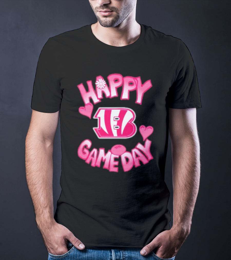 Cincinnati Bengals Happy Gameday Valentine’s Day 2025 T-Shirt