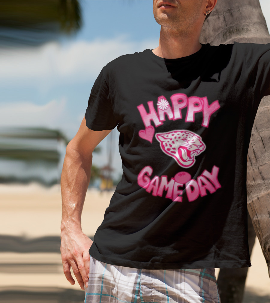 Valentine’s Day Happy Gameday 2025 Jacksonville Jaguars T-Shirt