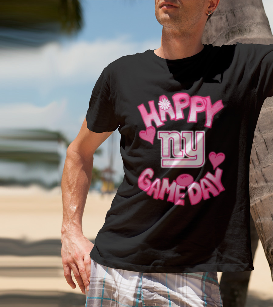 NY Giants Valentines Happy Gameday 2025 T-Shirt
