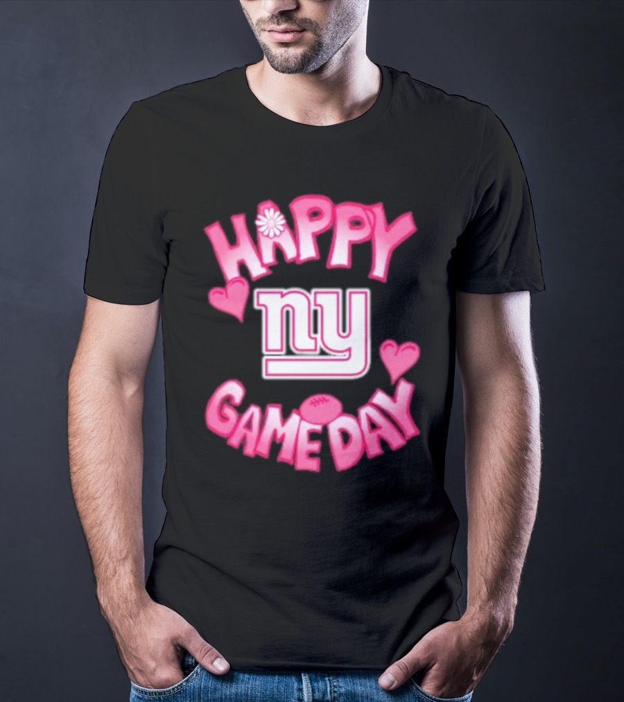 NY Giants Valentines Happy Gameday 2025 T-Shirt