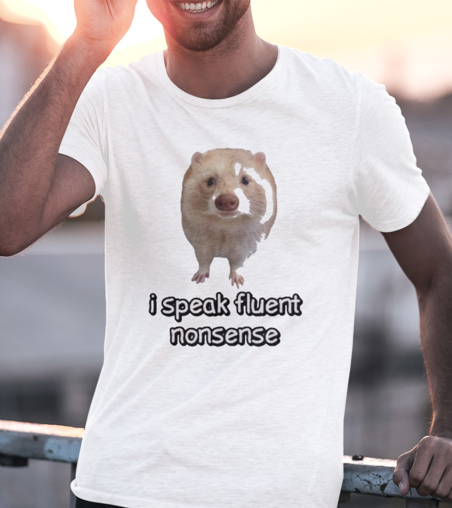 Cringey Albino Raccoon I Speak Fluent Nonsense T-Shirt