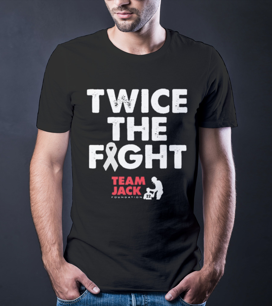 Twice The Fight Team Jack Foundation 22 Ribbon T-Shirt
