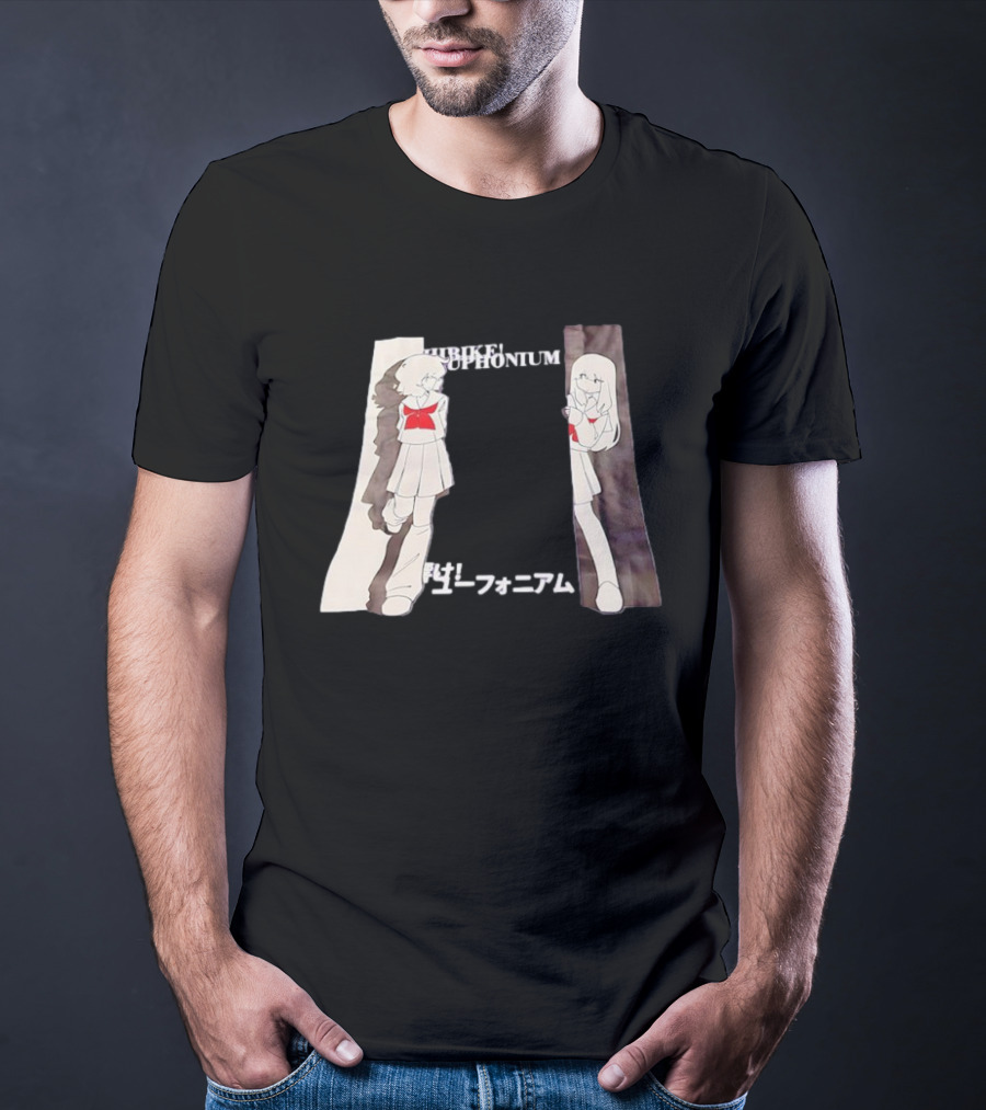 Hibike Euphonium Anime Schoolgirl Character With Japanese Text T-Shirt