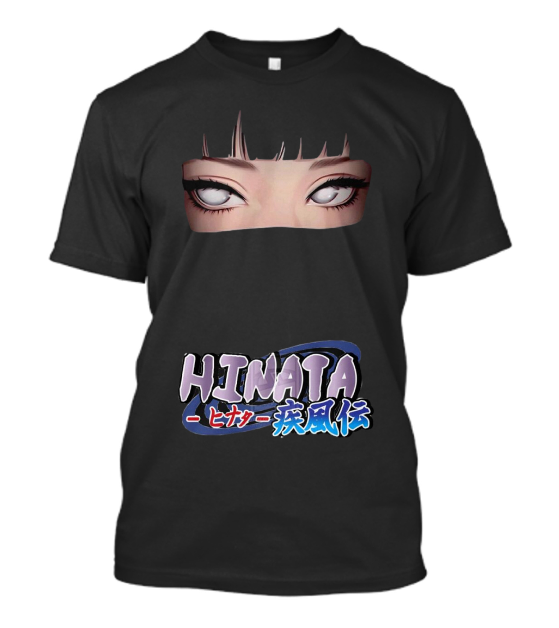 Hinata Hyuga Eyes Japanese Text Anime Style T-Shirt