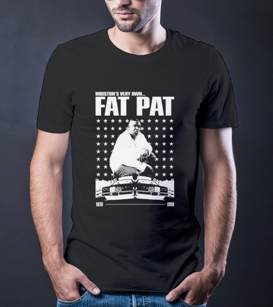 Houston’s Very Own Fat Pat 1970-1998 Featuring Star Pattern And Car Graphics T-Shirt