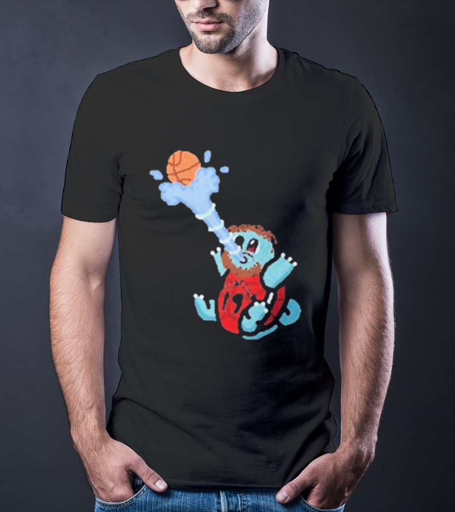 Jakob Poeltl Squirtle Toronto Raptors Basketball Fusion T-Shirt