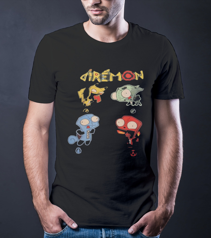 Giremon Invader Zim Characters With Colorful Transformations T-Shirt