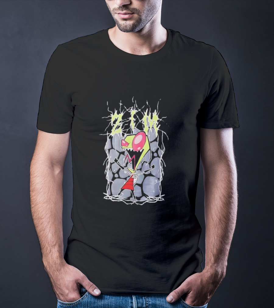 Invader Zim Rock Metal Spiky Zim Character Enthusiastic Expression T-Shirt