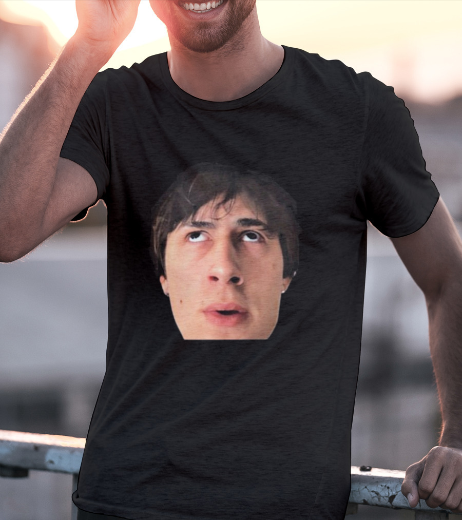``` James Clark Looking Up Expression Face ``` T-Shirt
