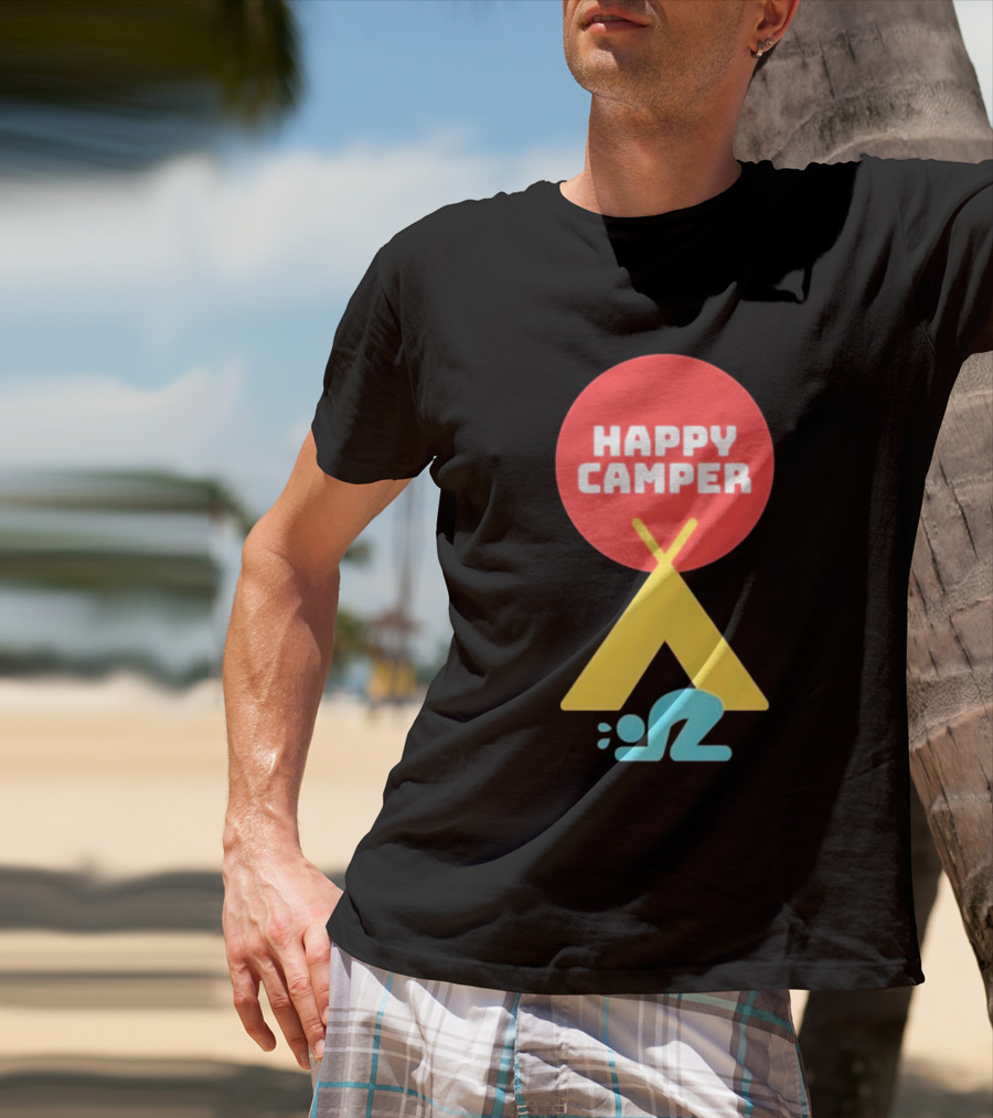 Jim Gaffigan Happy Camper Tent Emoji T-Shirt