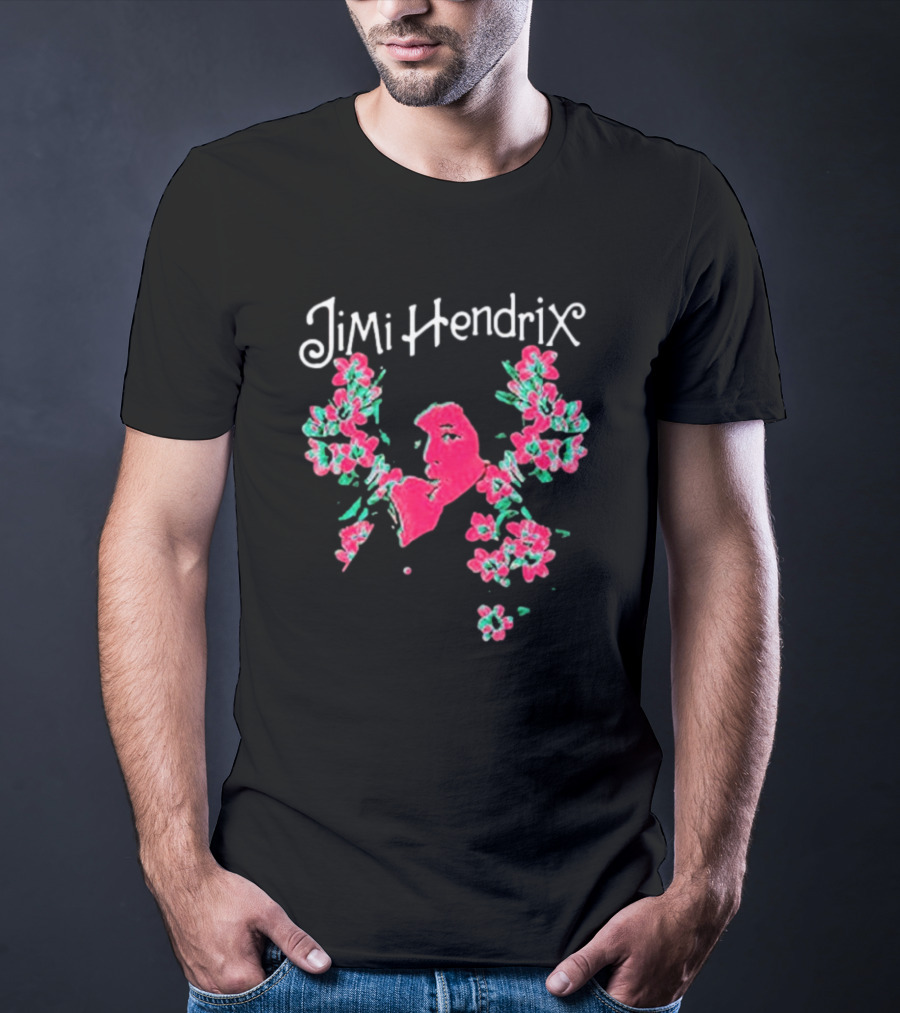 Jimi Hendrix Pink Floral I Am Experienced T-Shirt