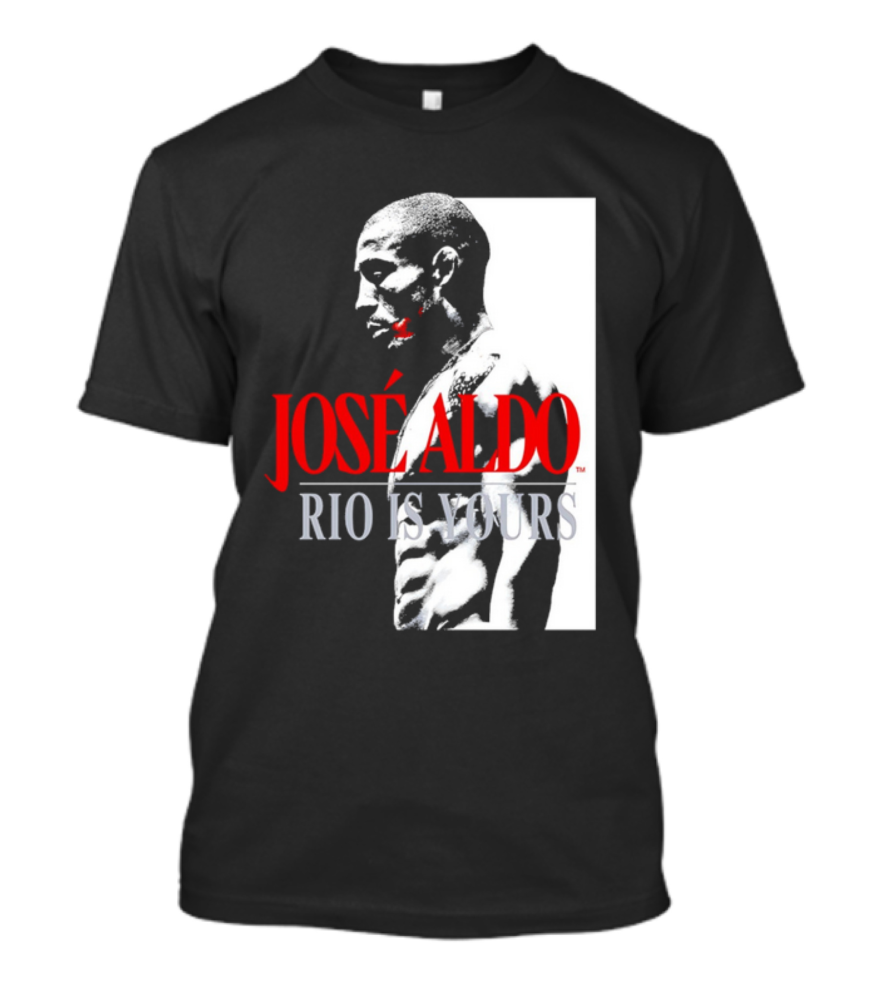José Aldo Rio Is Yours Retro Black And White Profile T-Shirt