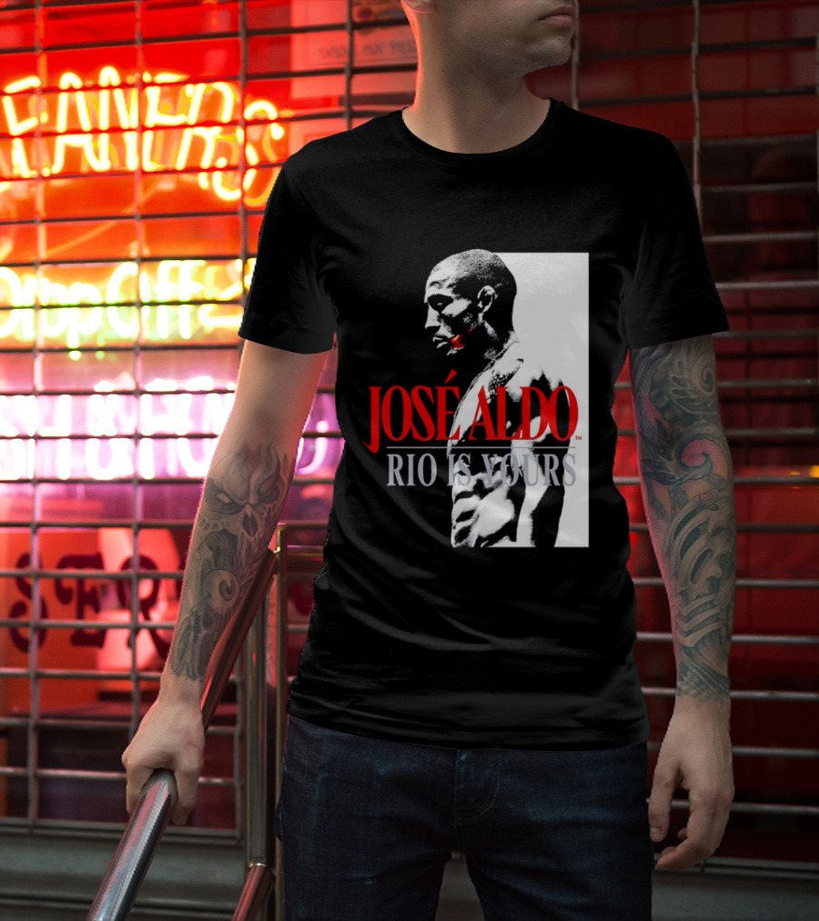 José Aldo Rio Is Yours Retro Black And White Profile T-Shirt