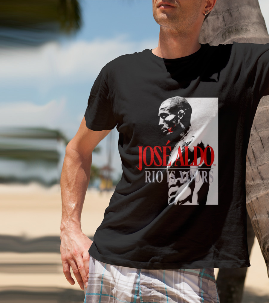José Aldo Rio Is Yours Retro Black And White Profile T-Shirt