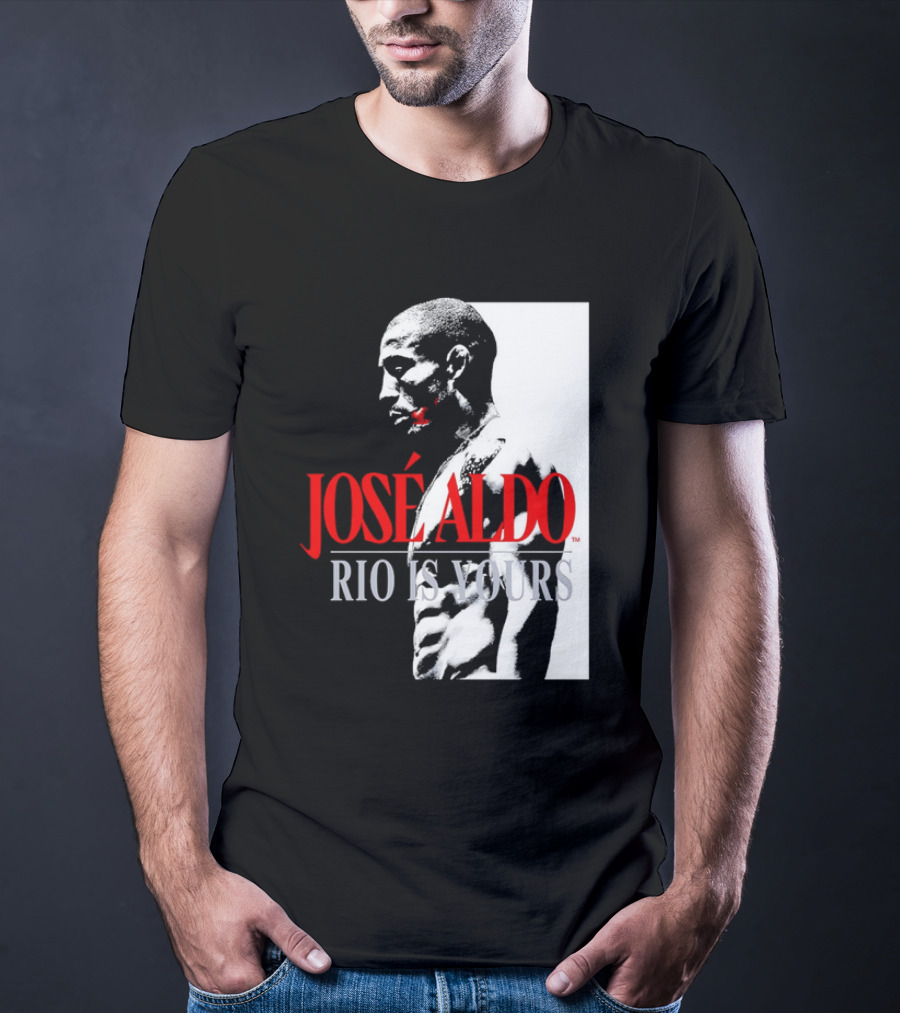 José Aldo Rio Is Yours Retro Black And White Profile T-Shirt