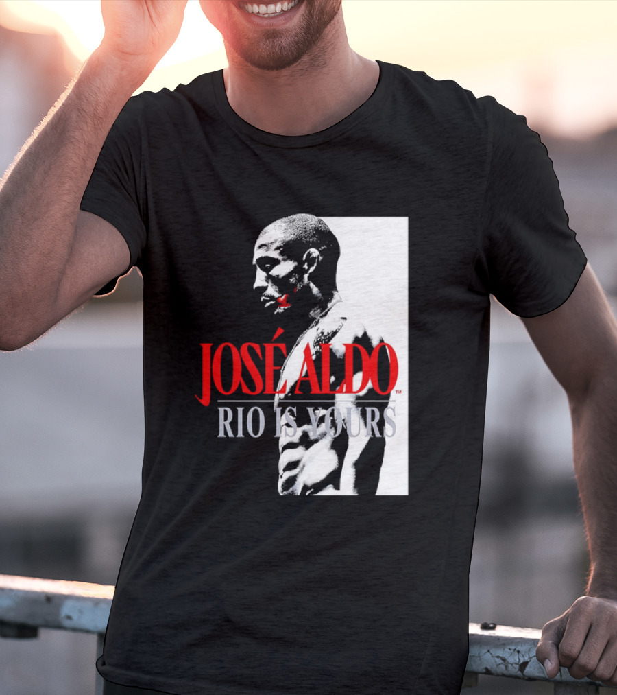 José Aldo Rio Is Yours Retro Black And White Profile T-Shirt