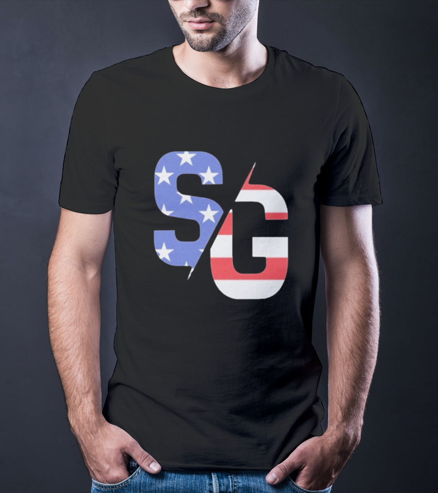 Justin Swanstrom Racing SG Stars Stripes Merica Flag T-Shirt