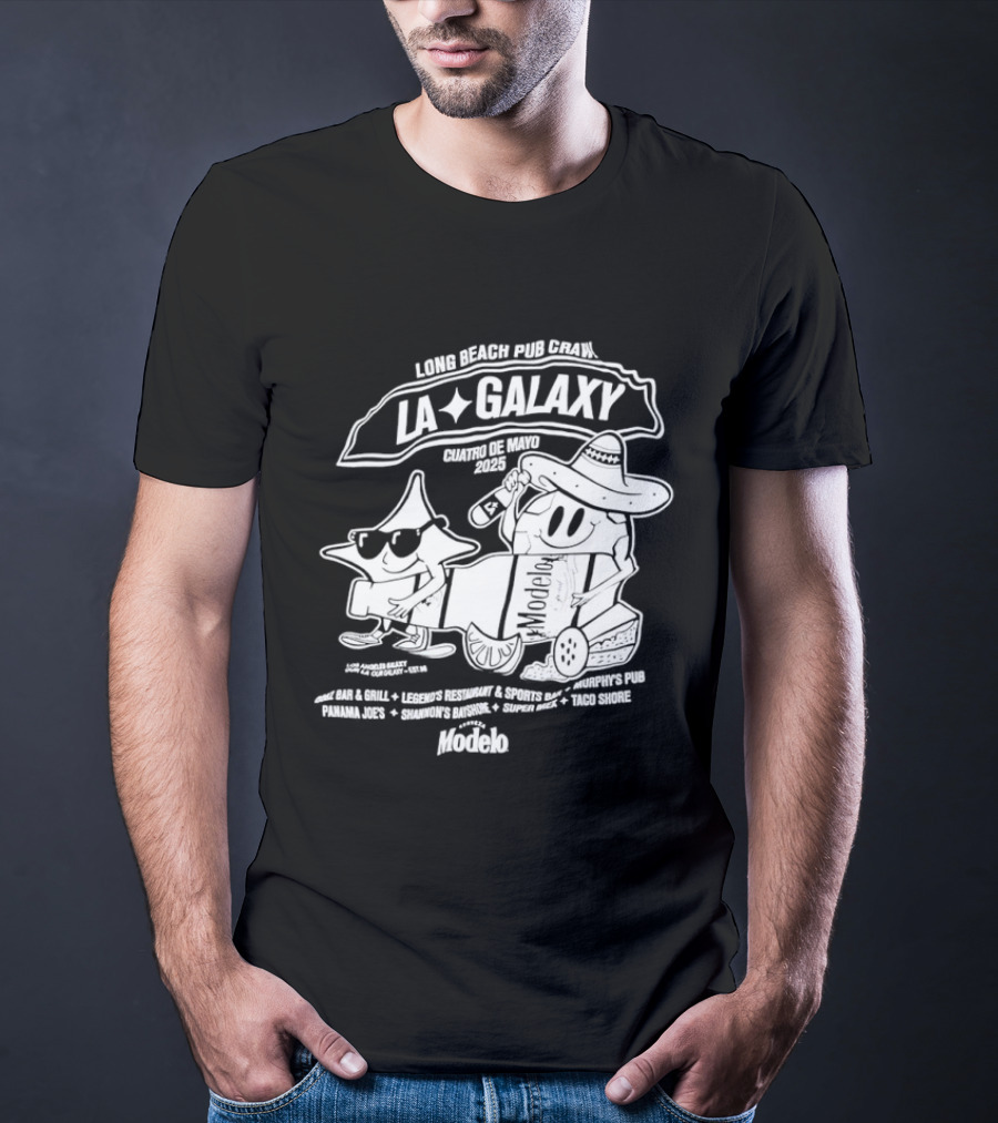 LA Galaxy Long Beach Pub Crawl Summer Vibe Festivities T-Shirt