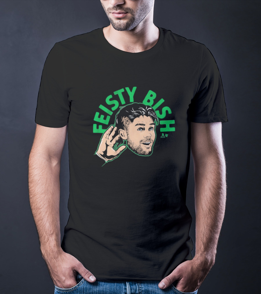 Feisty Bish Hand Gesture Illustration With Lian Bischel Artwork T-Shirt
