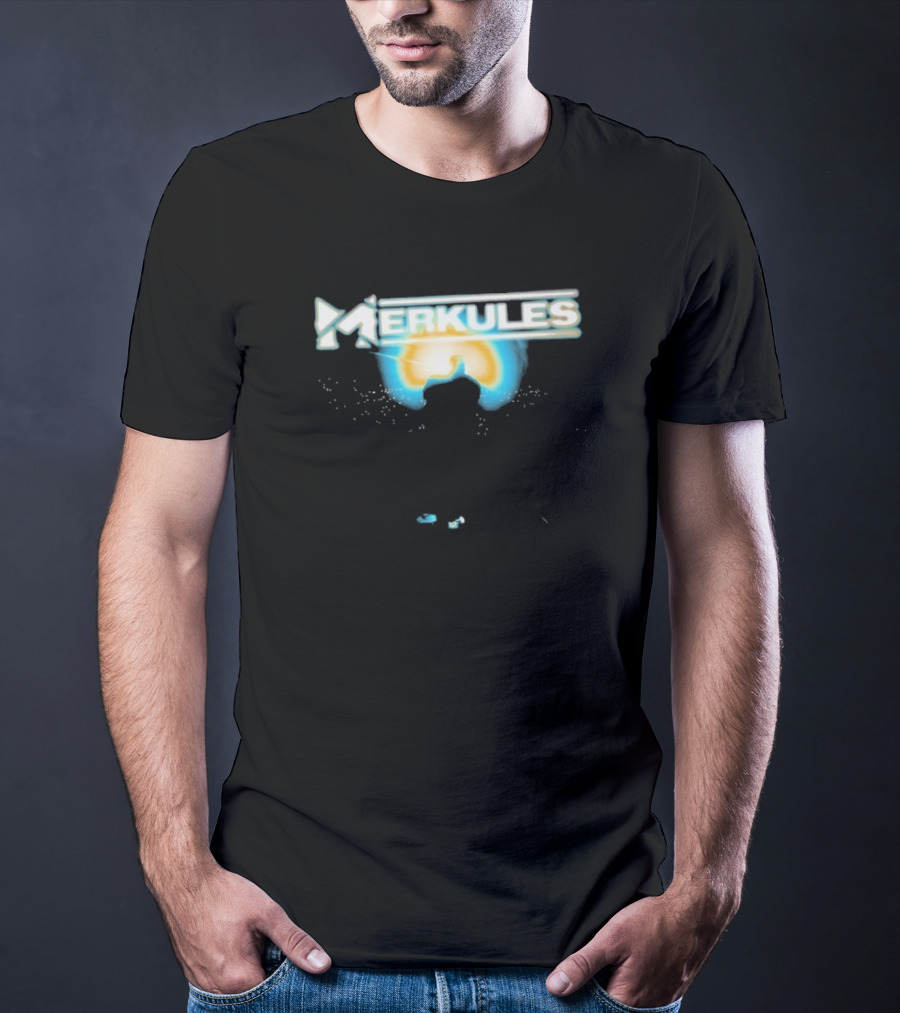 Merkules Into The Light Silhouette Against Sunburst T-Shirt