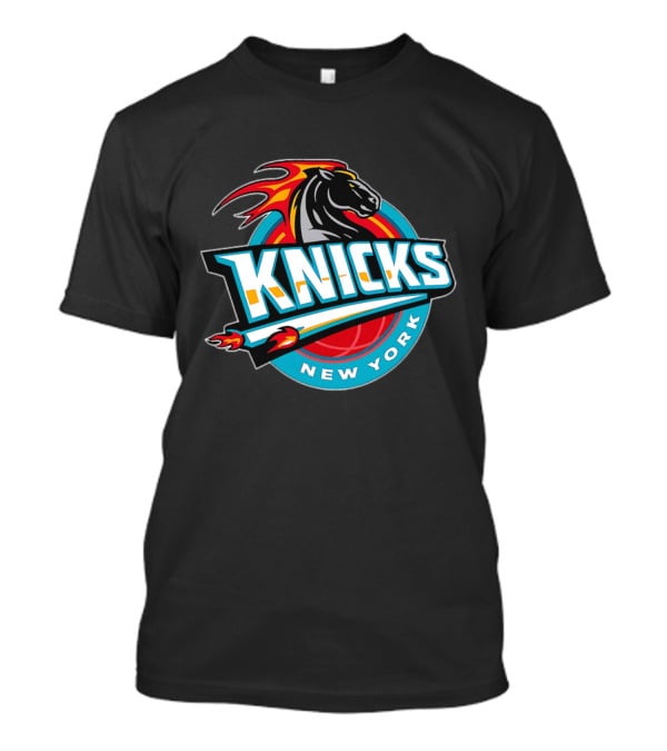 New York Knicks 2025 Horse Emblem With Blue And Red Accents T-Shirt