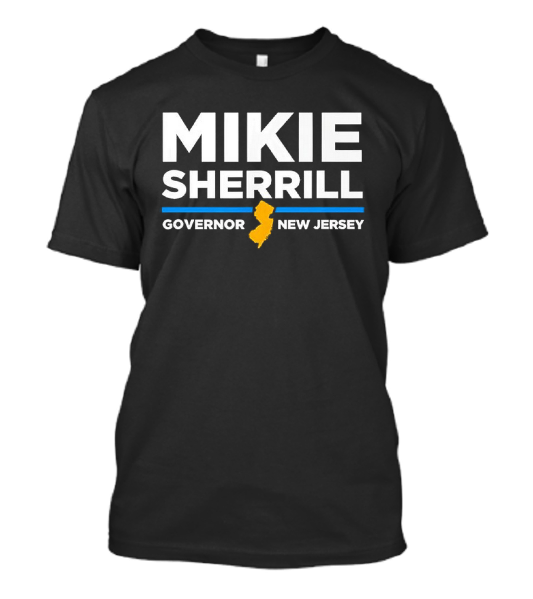 Mikie Sherrill Governor New Jersey With State Map Icon T-Shirt