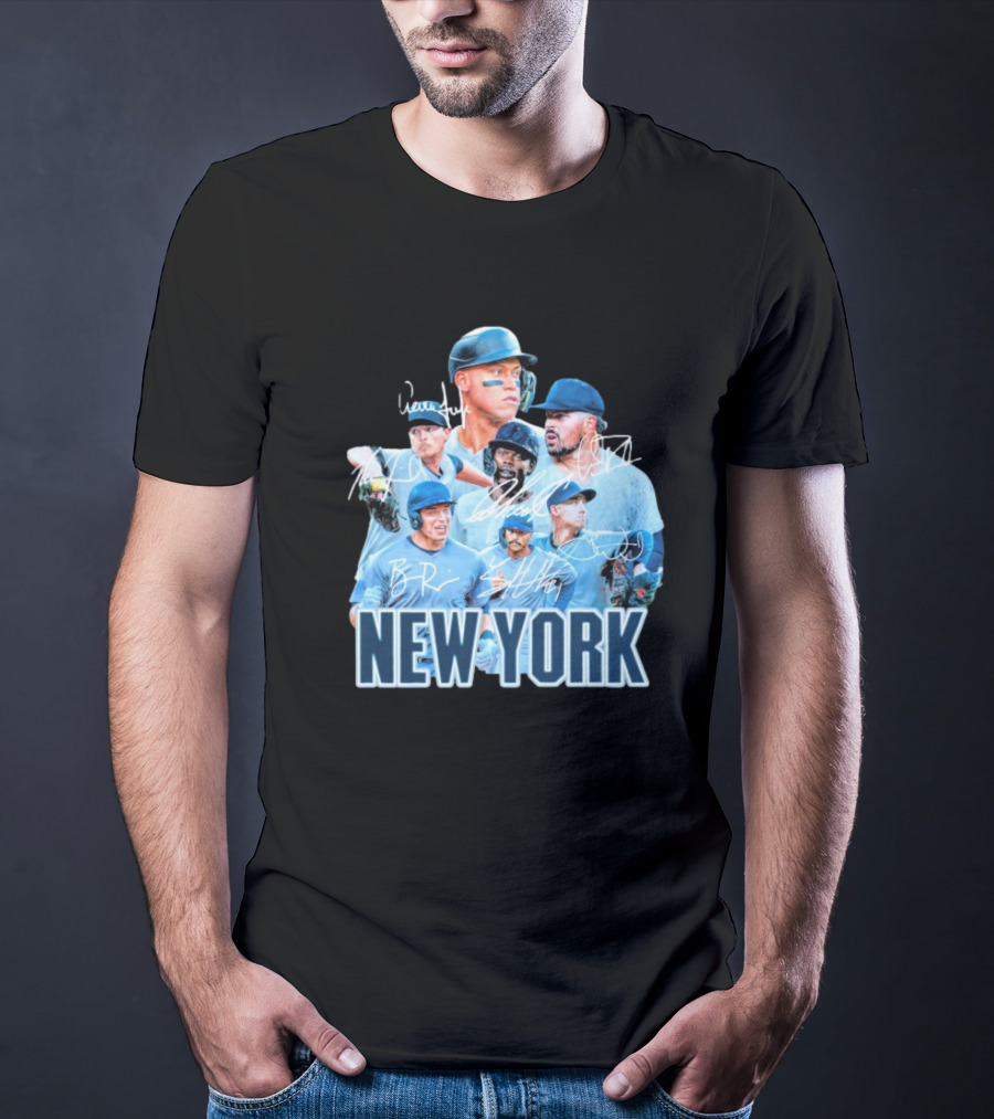 New York Yankees MLB Players Series Signatures Team Portrait T-Shirt