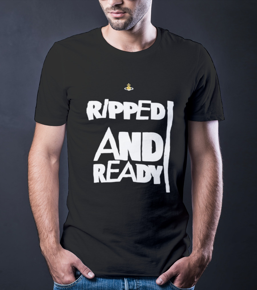 Ripped And Ready Chicken Dumbbell Fitness Motivation T-Shirt