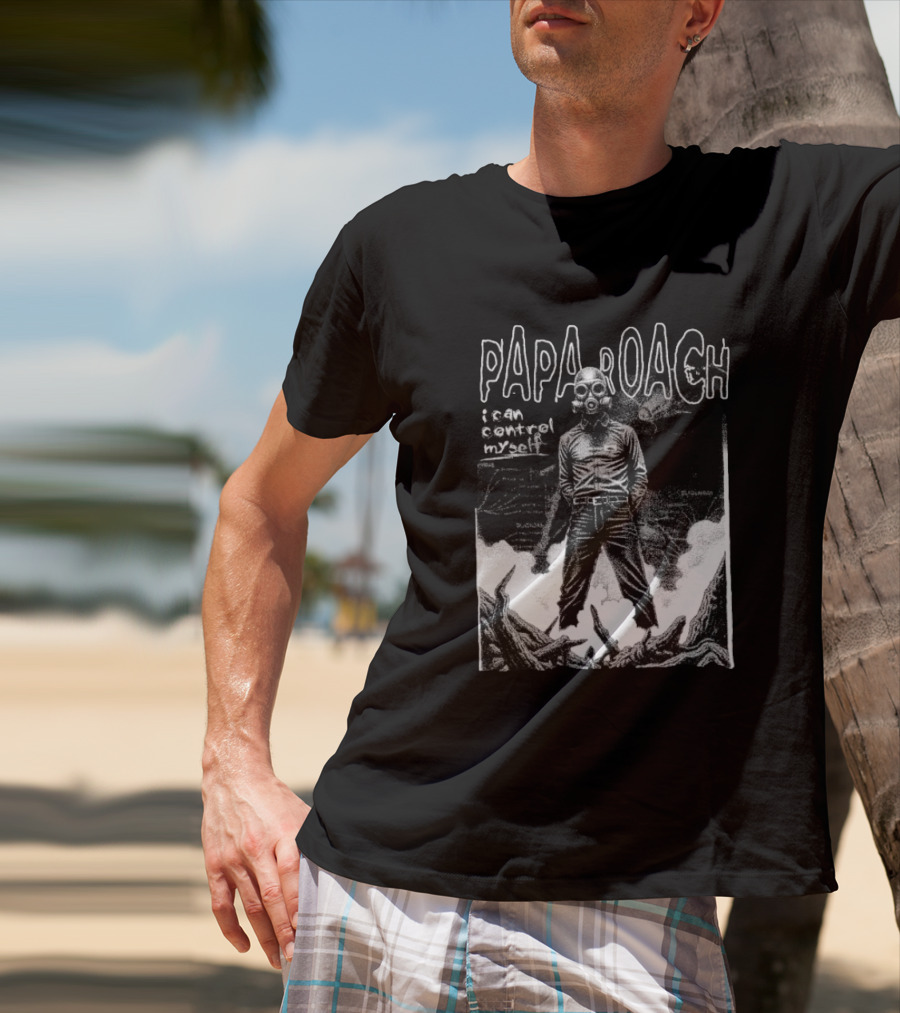 Papa Roach I Can’t Control Myself Gas Mask Art T-Shirt