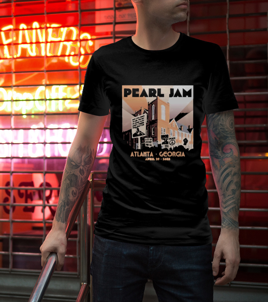 Pearl Jam Atlanta Georgia April 29 2025 Event Dark Matter US Tour T-Shirt