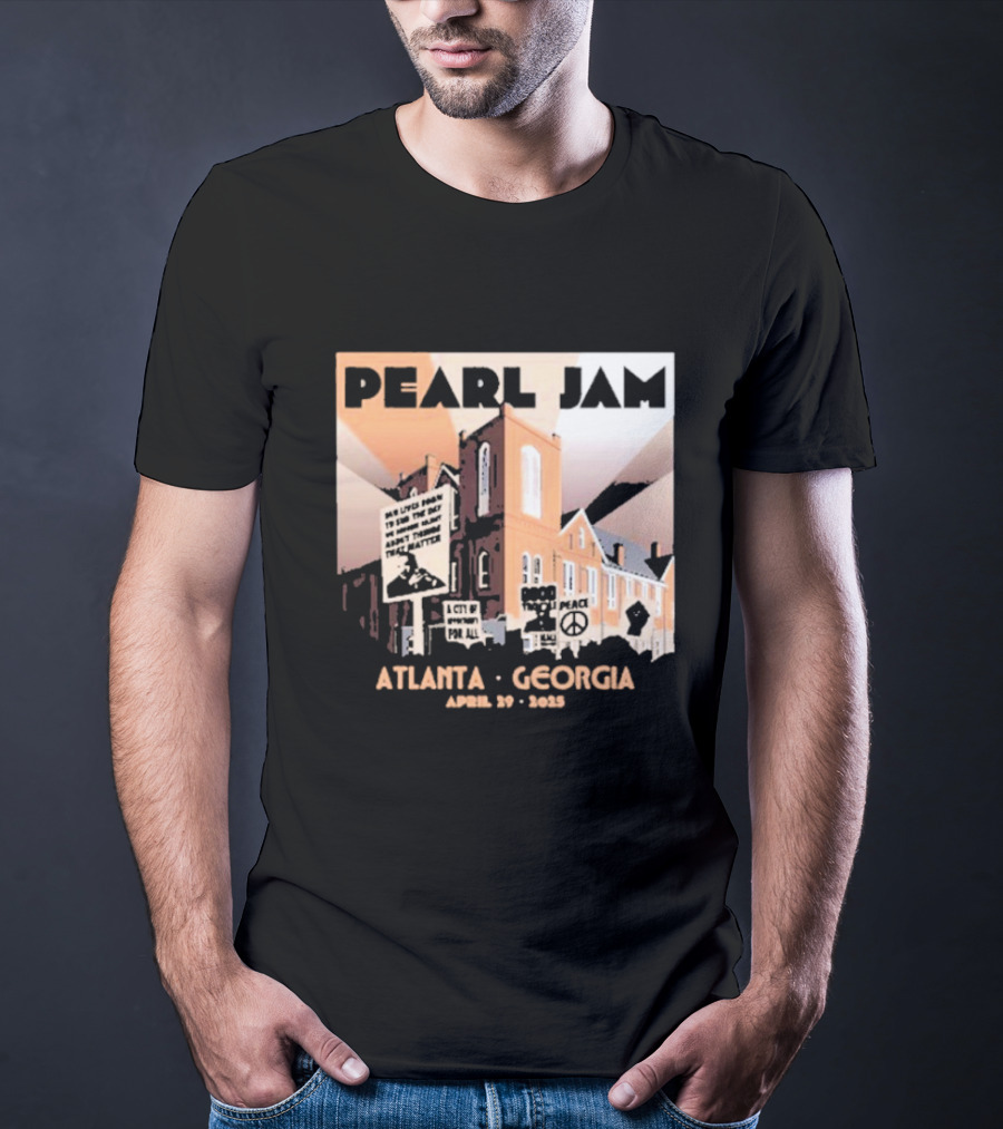 Pearl Jam Atlanta Georgia April 29 2025 Event Dark Matter US Tour T-Shirt