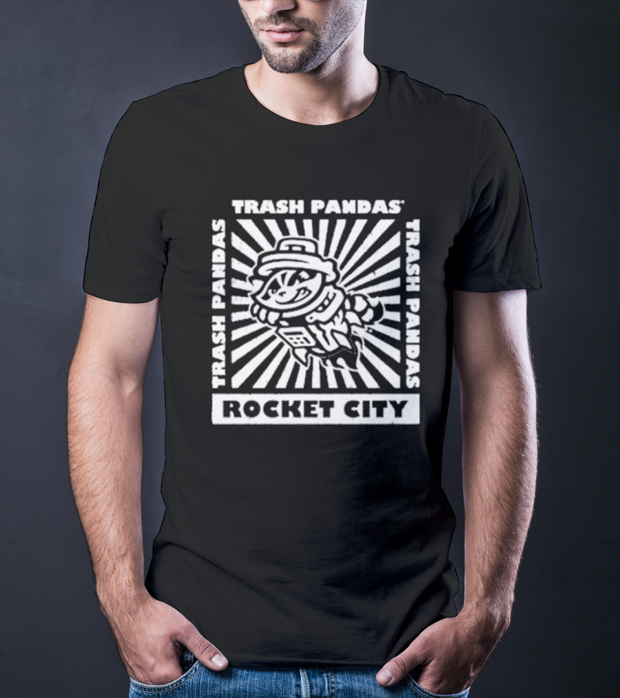 Rocket City Trash Pandas Sunspot Baseball Mascot Vintage Style T-Shirt