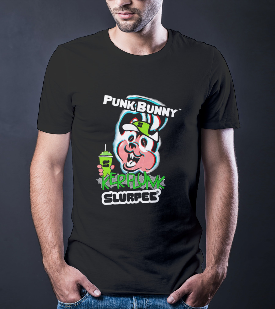 Punk Bunny Kerplunk Slurpee бейсболка заяц напій T-Shirt