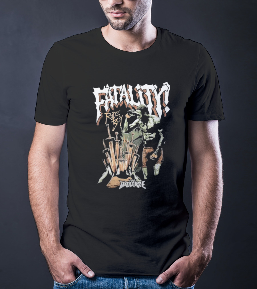 Randy Brown Rudeboy Fatality Full Violence Skeleton Warrior T-Shirt