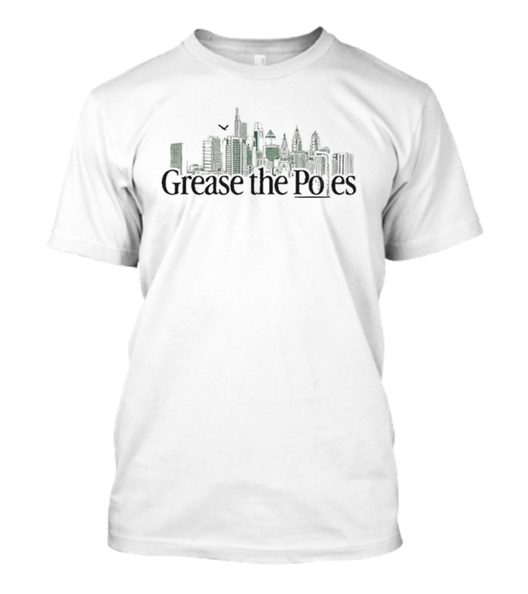 Grease The Poles Philly Skyline Outline T-Shirt