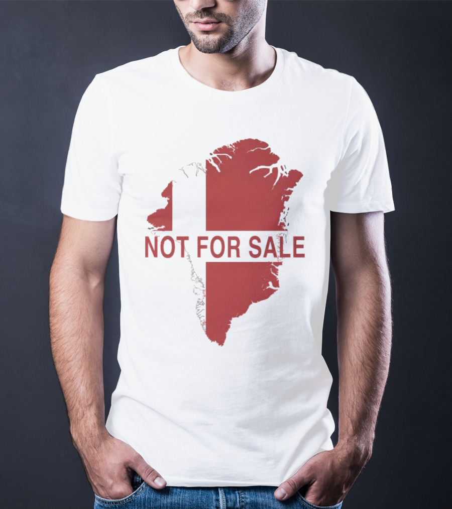 Greenland Not For Sale 2025 Red Map Protest T-Shirt
