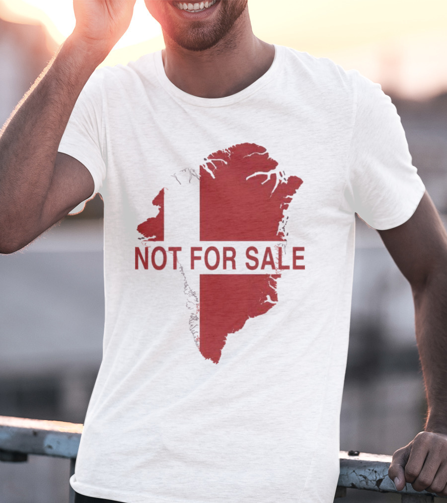 Greenland Not For Sale 2025 Red Map Protest T-Shirt