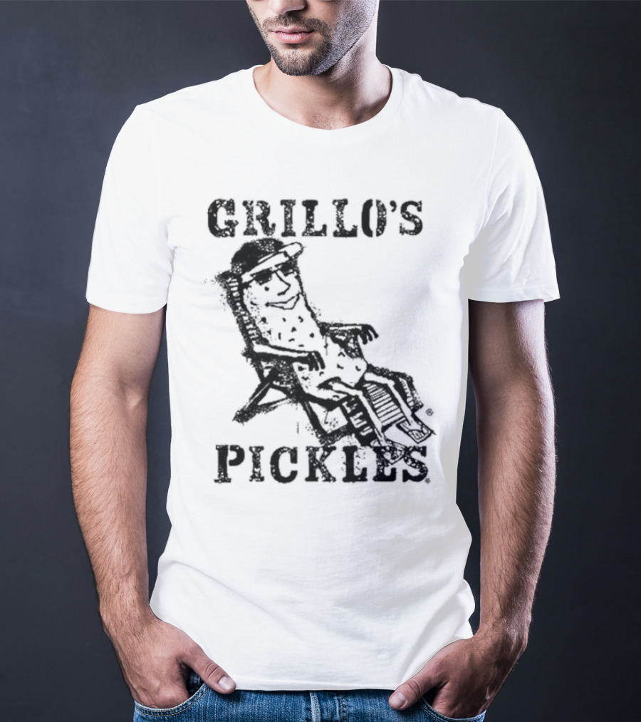 Grillo's Pickles Graffiti Pickle Image T-Shirt
