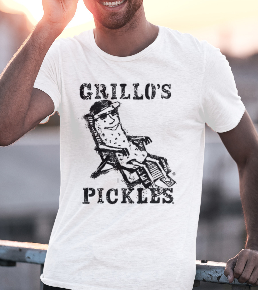 Grillo's Pickles Graffiti Pickle Image T-Shirt