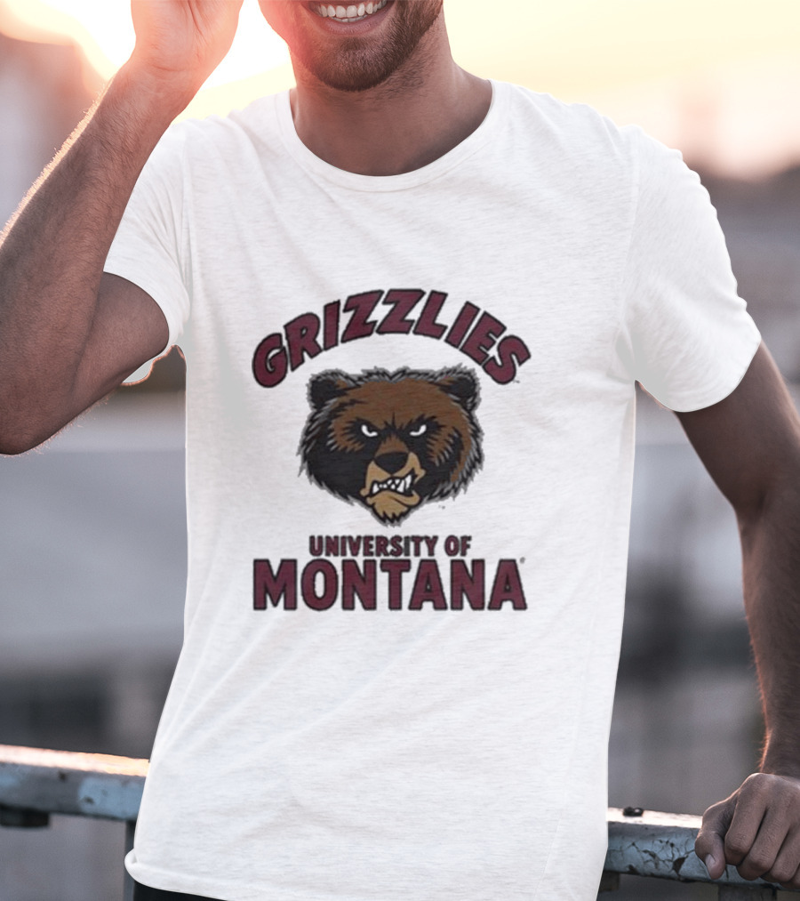 Grizzlies University Of Montana Bear Head T-Shirt
