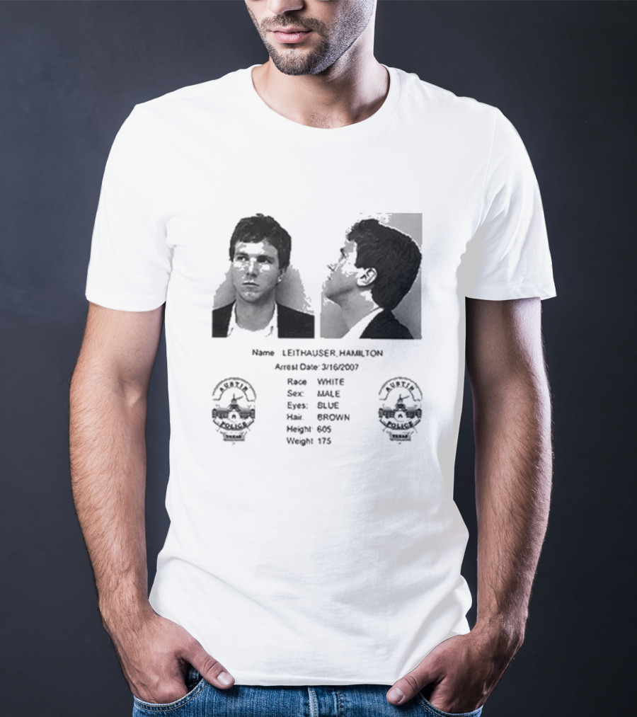 "Leithauser Hamilton Shot Los Feliz Police FBI 57484Z Height 605 Weight 175" T-Shirt