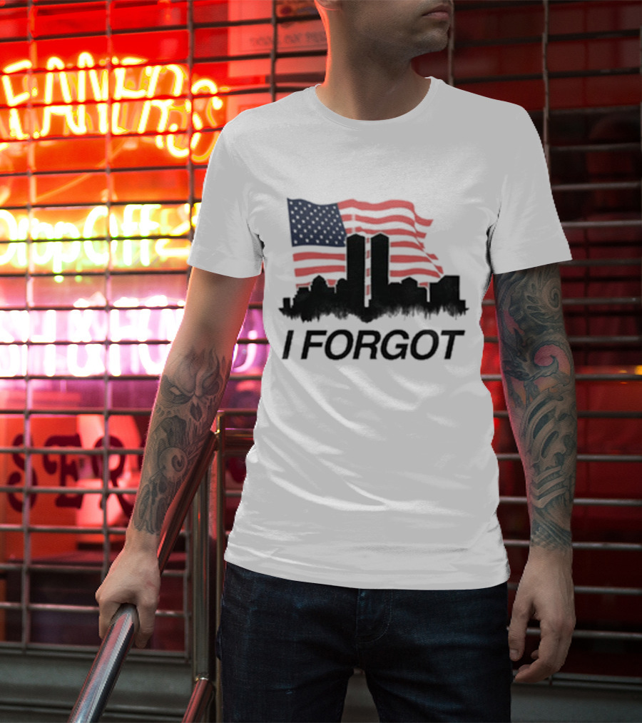 Flag I Forgot Red White Blue Building Shadows T-Shirt