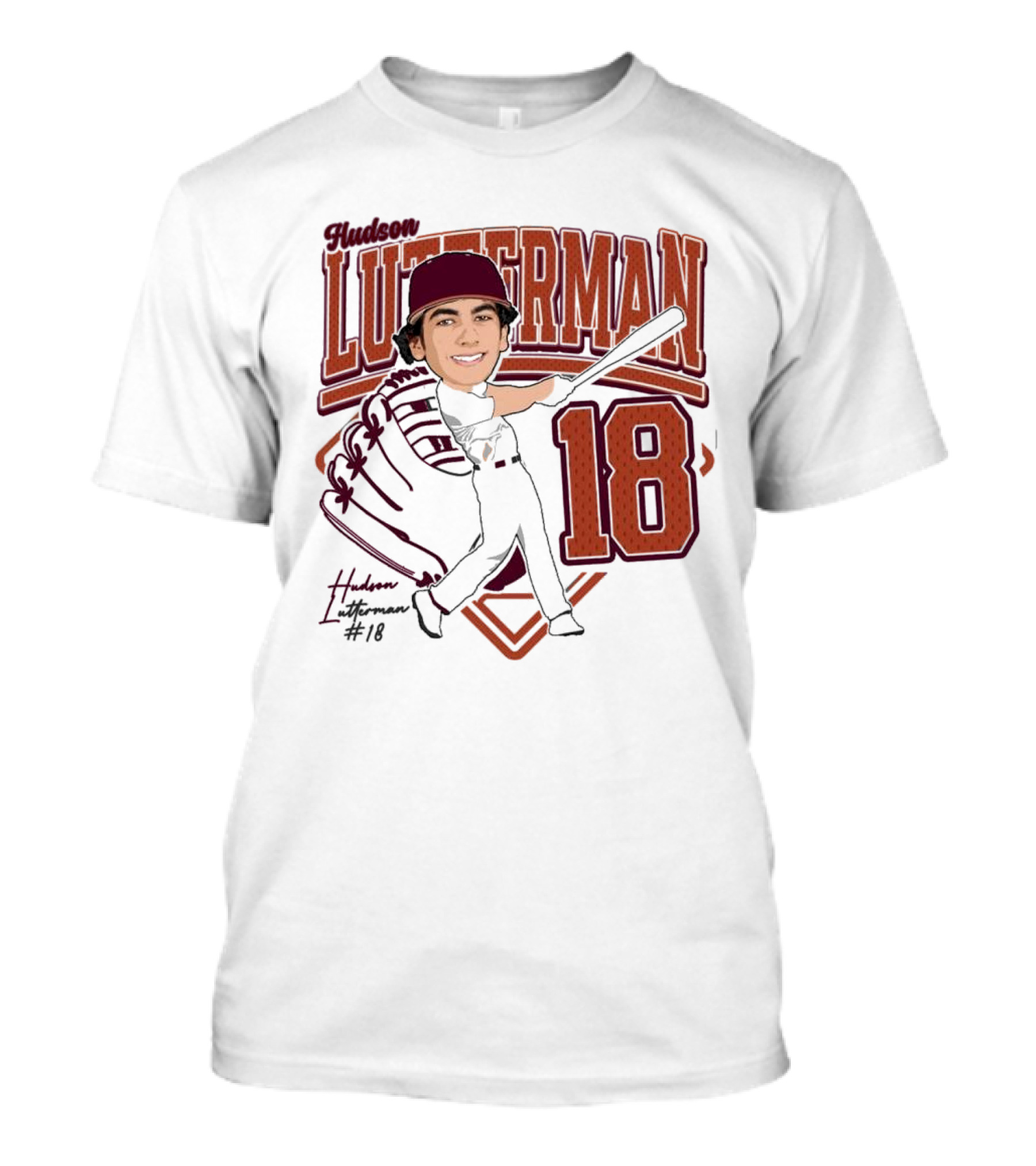 Hudson Lutterman 18 Baseball Player 2025 T-Shirt