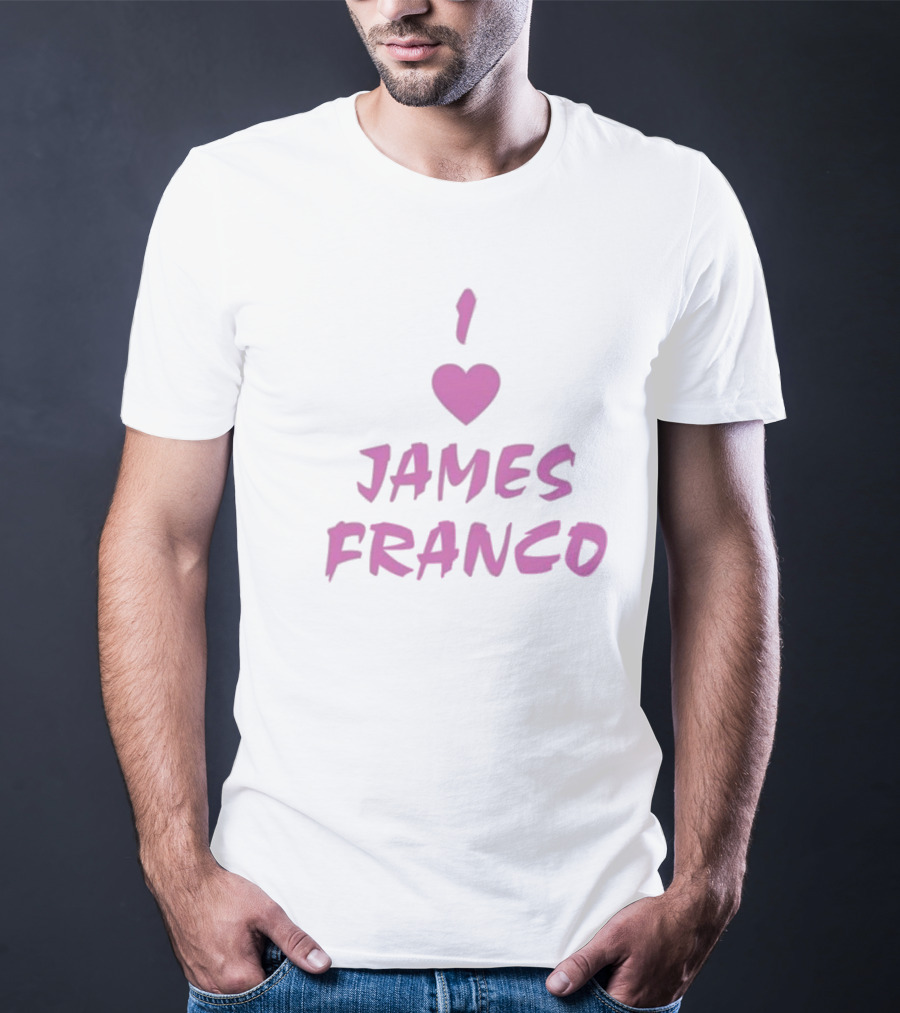 I Love James Franco Pink Heart T-Shirt
