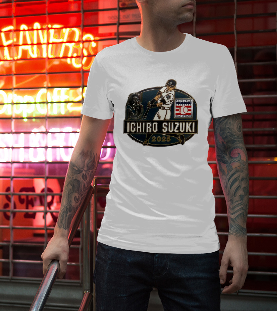 Ichiro Suzuki Seattle Mariners National Baseball Hall Of Fame 2025 T-Shirt