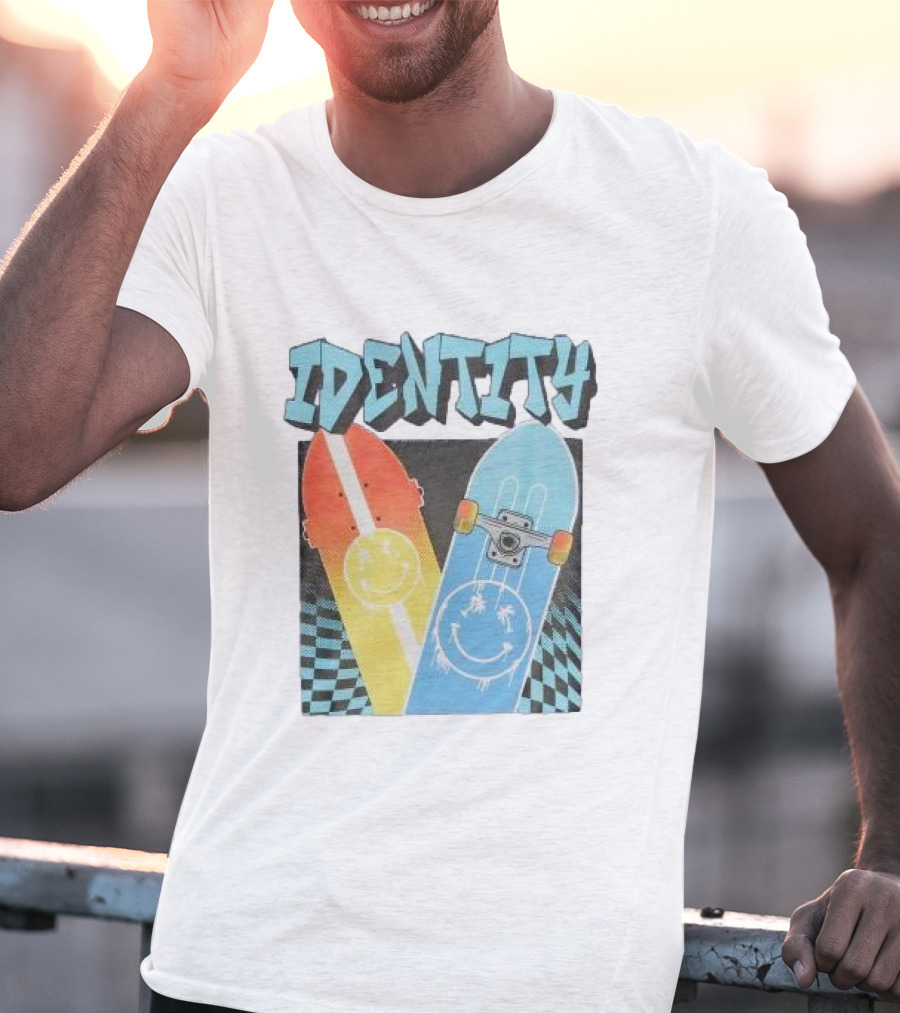 Identity Boys Purple Relaxed Skateboard Smiley T-Shirt