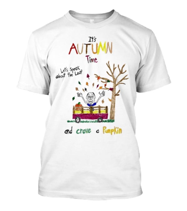 Autumn Time Leaves Falling Tree Carve Pumpkin Truck T-Shirt