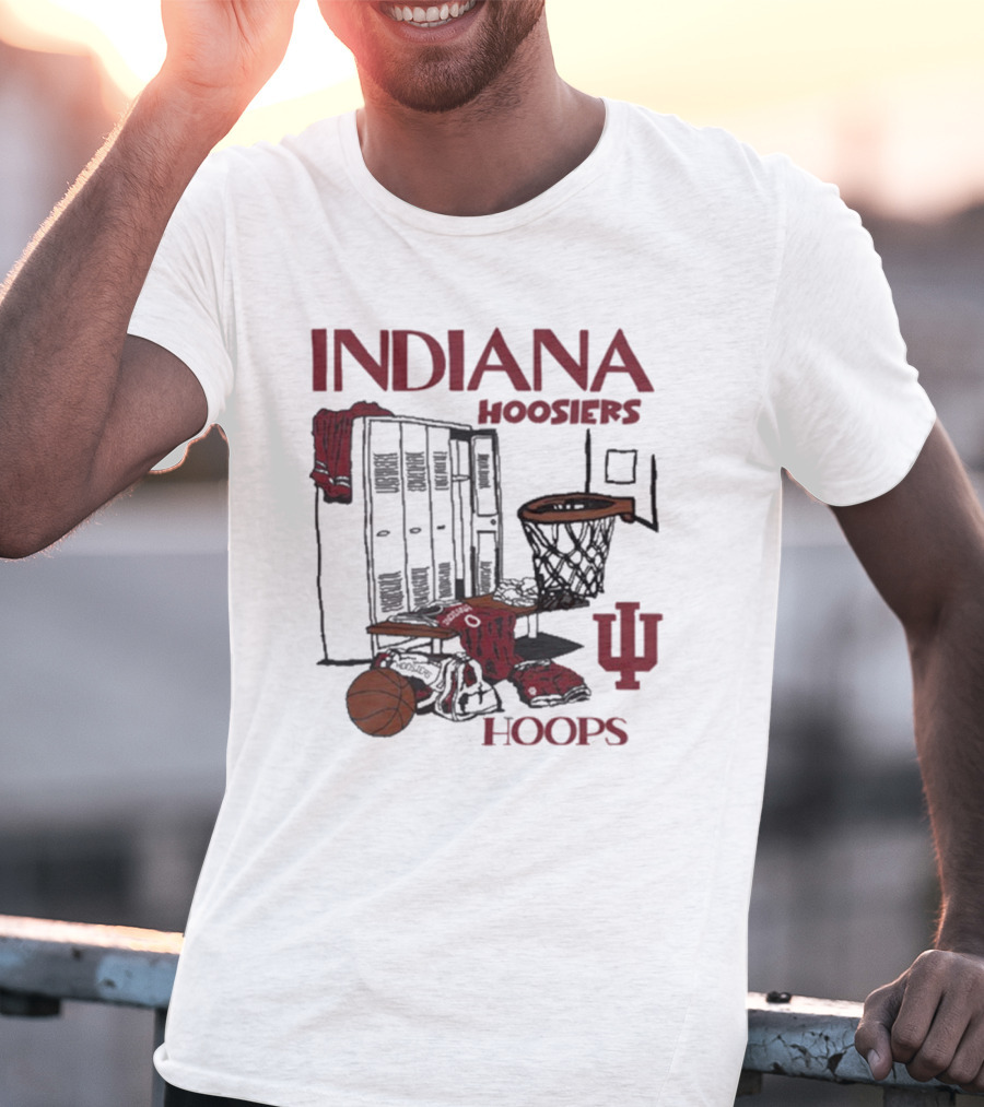 Indiana Hoosiers Basketball Locker Room Hoops NYC T-Shirt